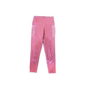 EUC Leg End soft pink leggings with side pocket and design